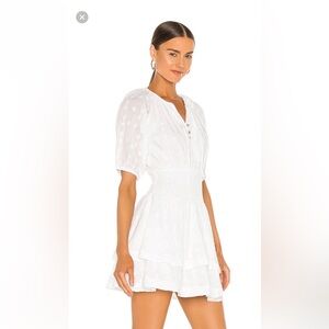 Cleobella Bri Smocked Ruffled Mini Dress Size L